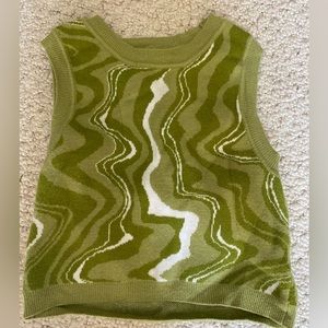 Pacsun green sweater crop top